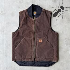 Carhartt V02 DKB brown work wear vest